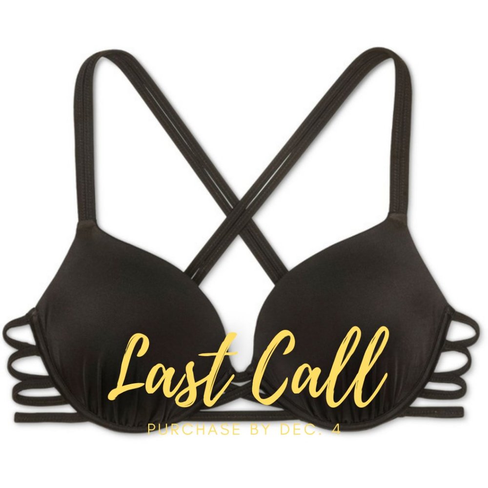 Shade & Shore Criss Cross Push Up Bikini Top